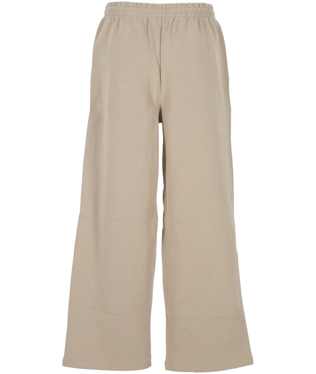 THE PANGAIA Бежевые хлопковые прямые брюки, фото 3