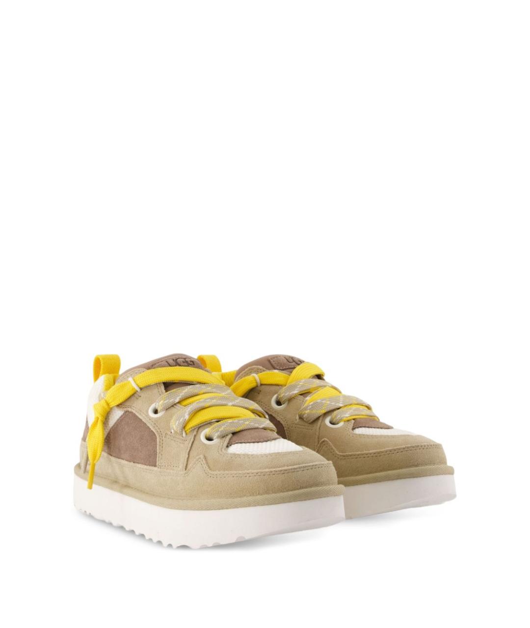 UGG AUSTRALIA Бежевые замшевые низкие кроссовки / кеды, фото 2