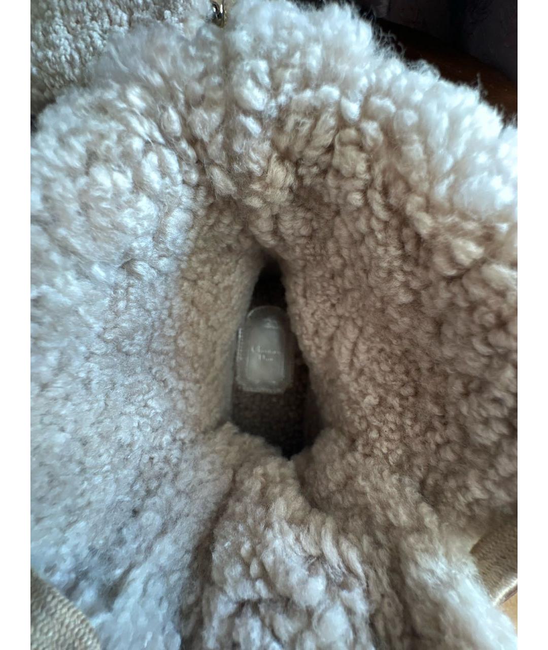 CHRISTIAN DIOR Бежевые замшевые ботинки, фото 6