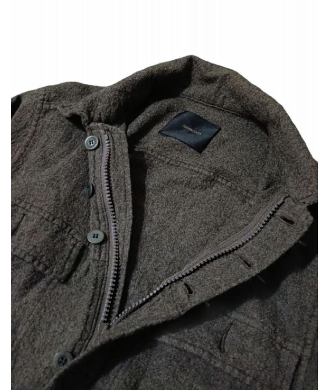 UNDERCOVER Коричневая шерстяная рубашка, фото 5