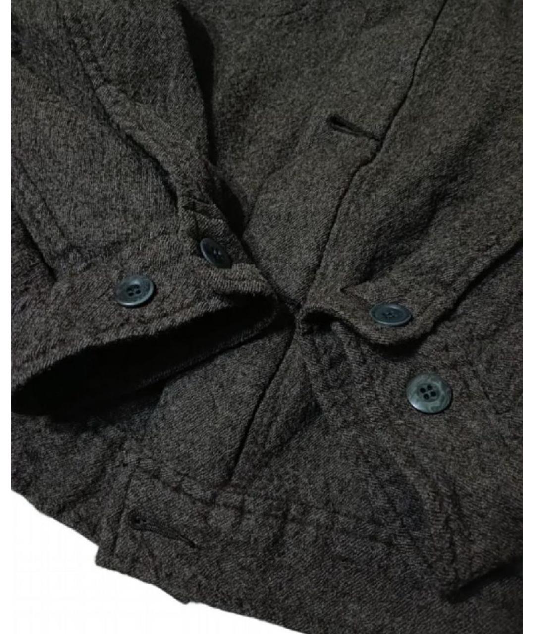 UNDERCOVER Коричневая шерстяная рубашка, фото 3