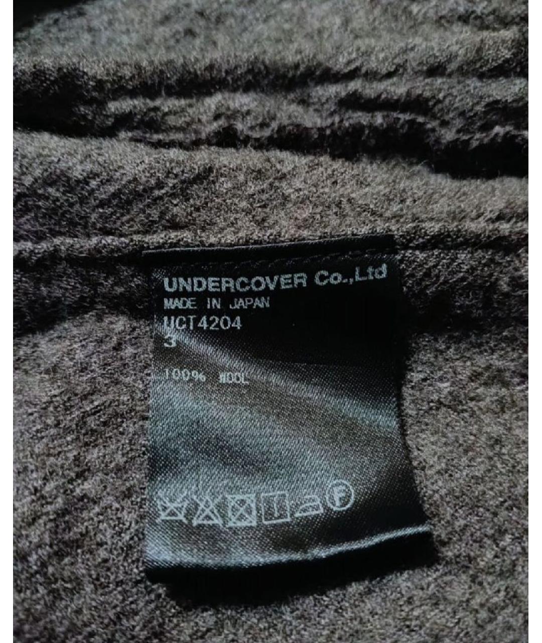 UNDERCOVER Коричневая шерстяная рубашка, фото 7