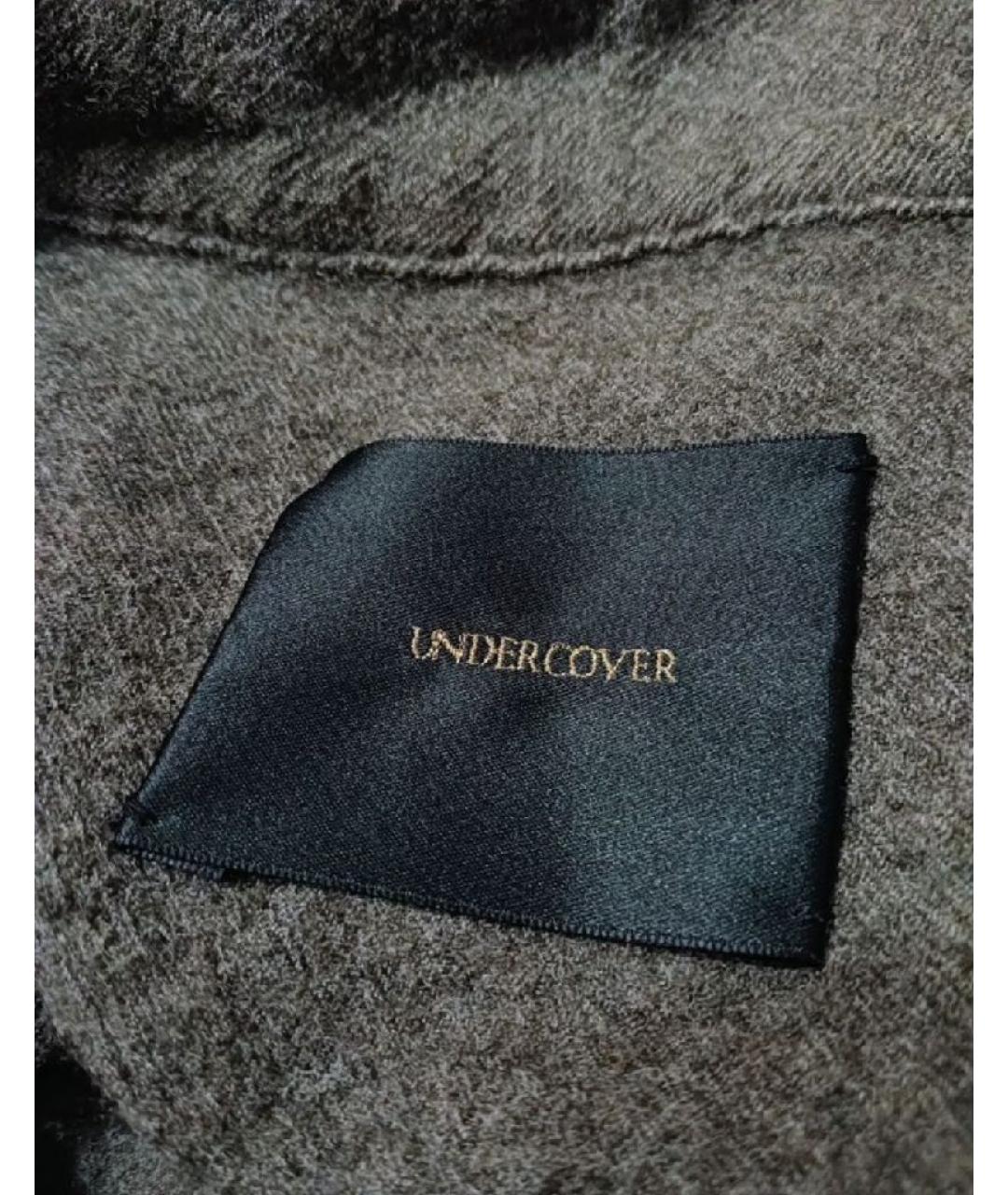 UNDERCOVER Коричневая шерстяная рубашка, фото 6