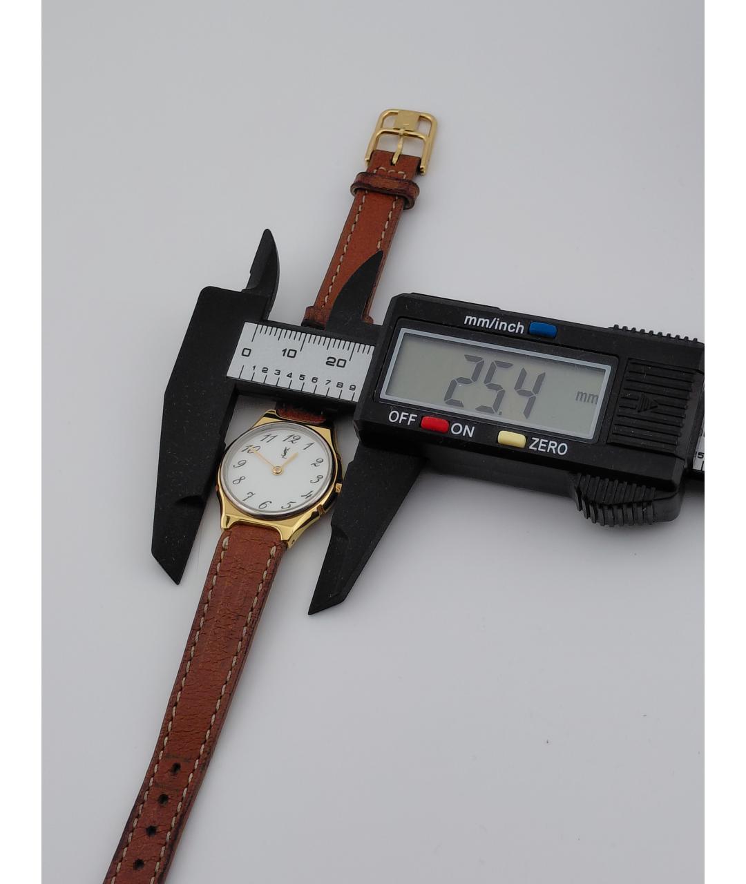 SAINT LAURENT Золотые позолоченные часы, фото 8