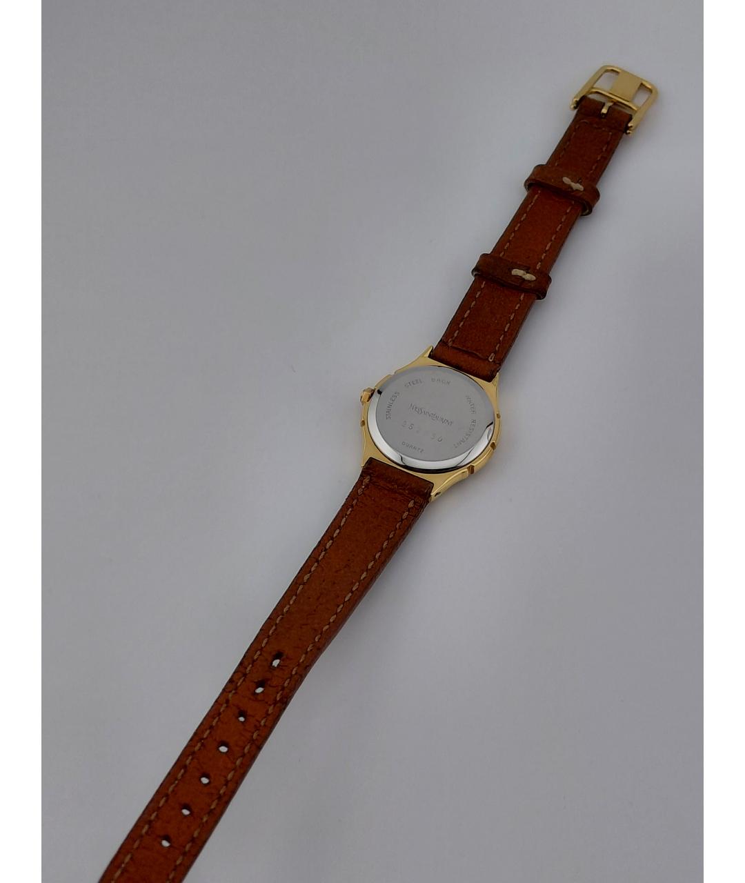 SAINT LAURENT Золотые позолоченные часы, фото 9