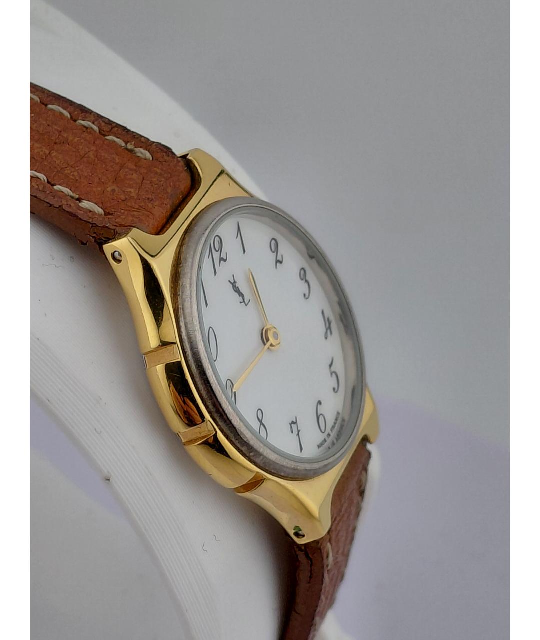 SAINT LAURENT Золотые позолоченные часы, фото 2