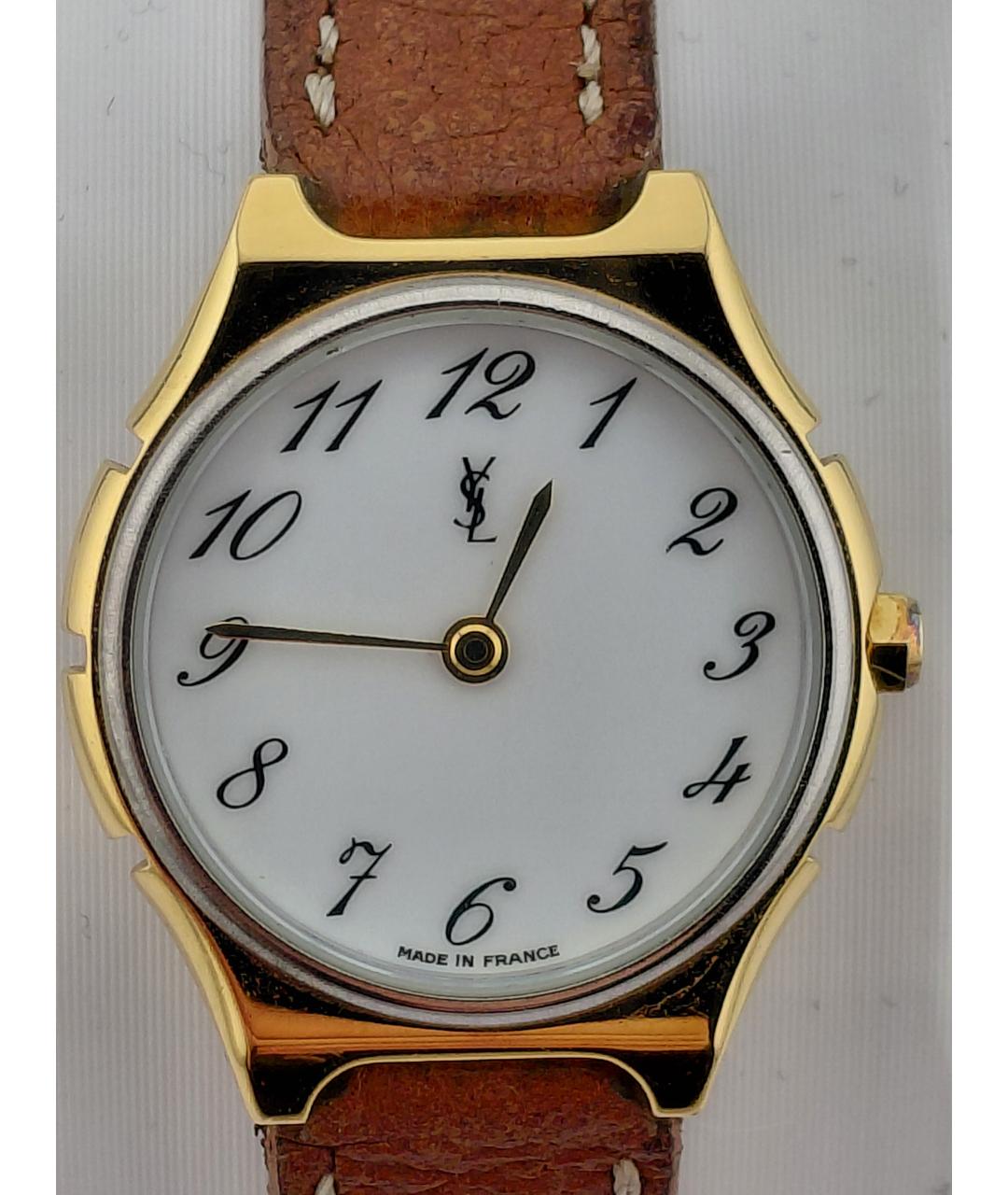 SAINT LAURENT Золотые позолоченные часы, фото 4