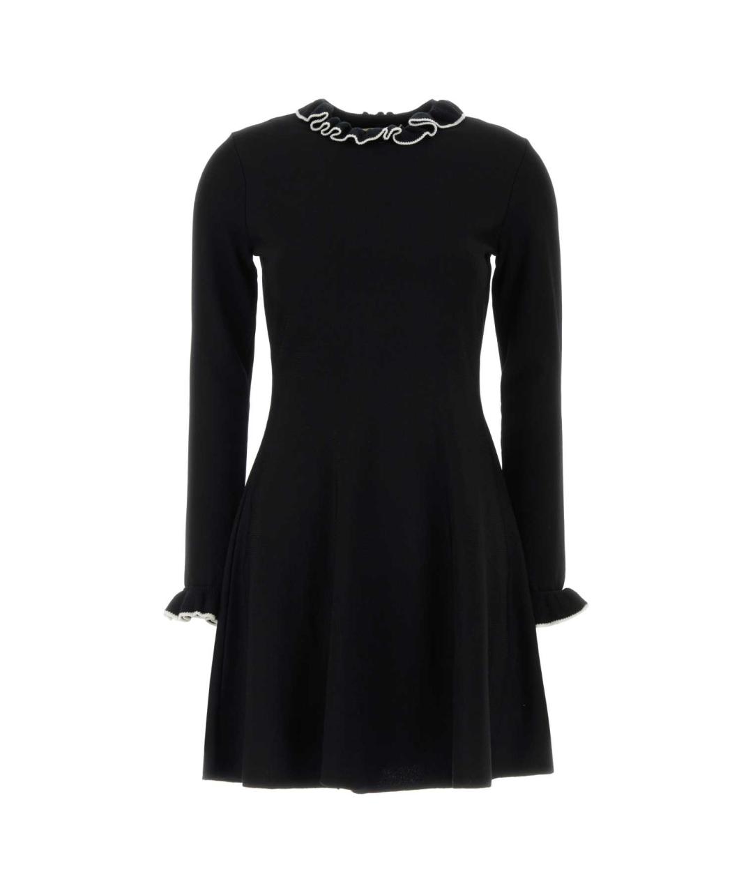 VALENTINO Черное вискозное платье, фото 1