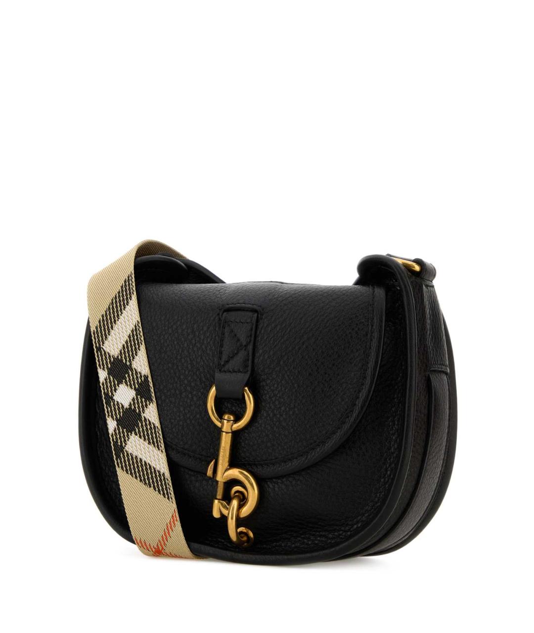 BURBERRY Черная кожаная сумка через плечо, фото 2