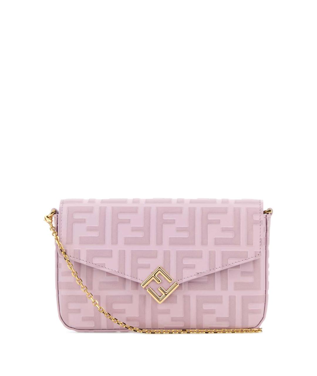 FENDI Розовый кожаный кошелек, фото 1