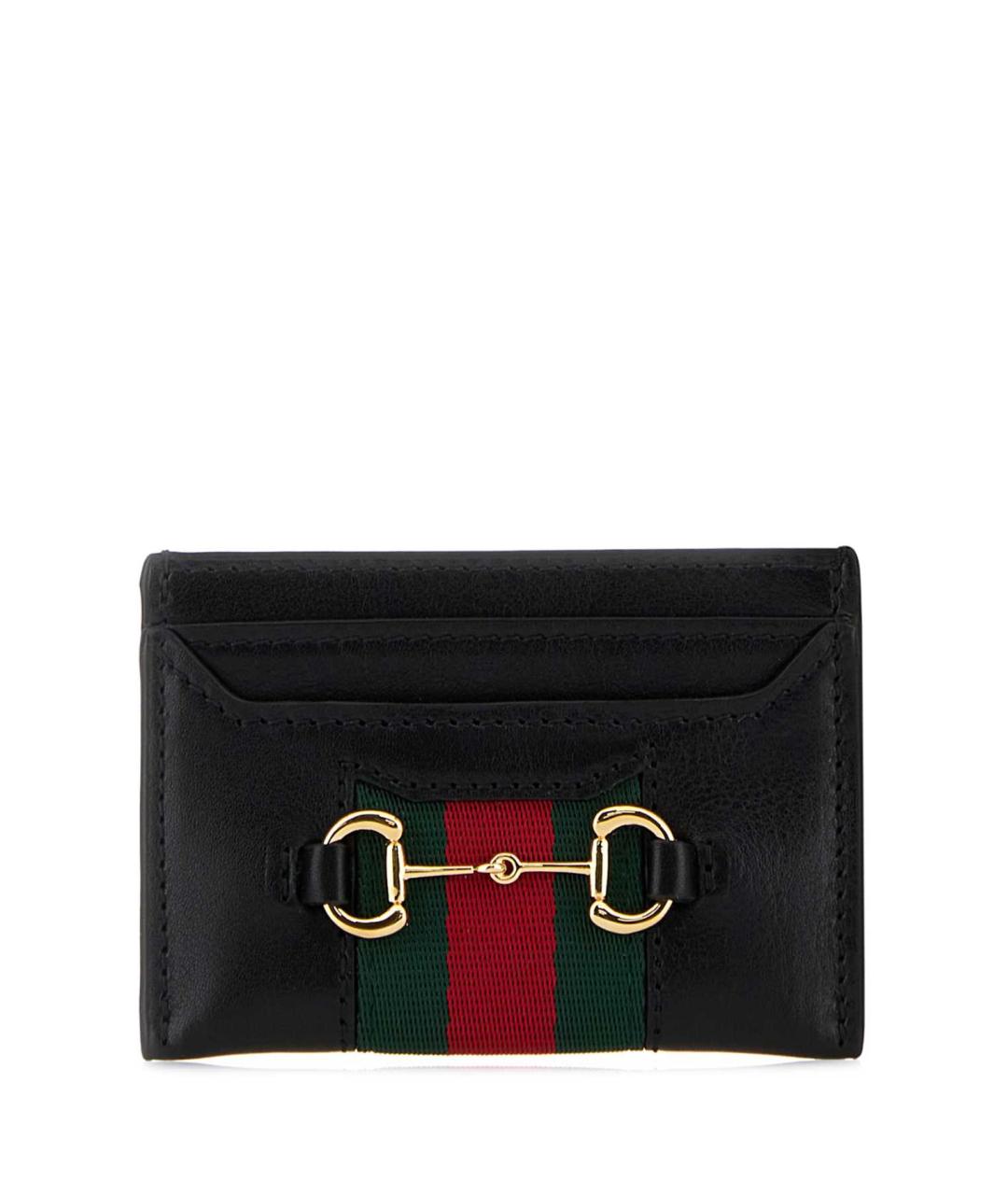 GUCCI Черный кожаный кардхолдер, фото 1