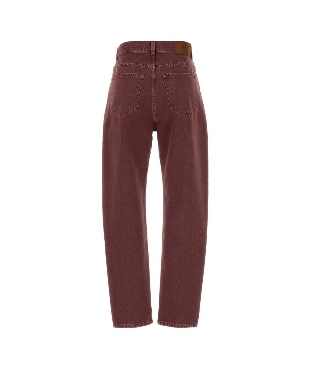 CHLOE Розовые хлопковые прямые джинсы, фото 2