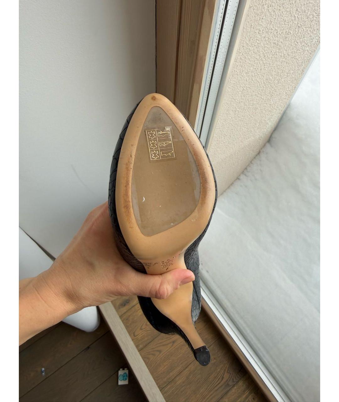 CASADEI Черные кожаные сапоги, фото 5