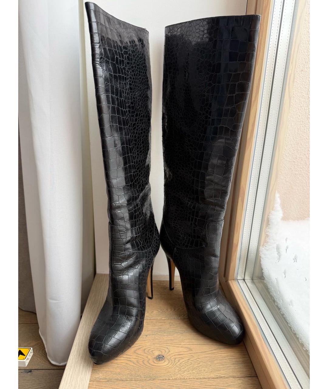 CASADEI Черные кожаные сапоги, фото 2