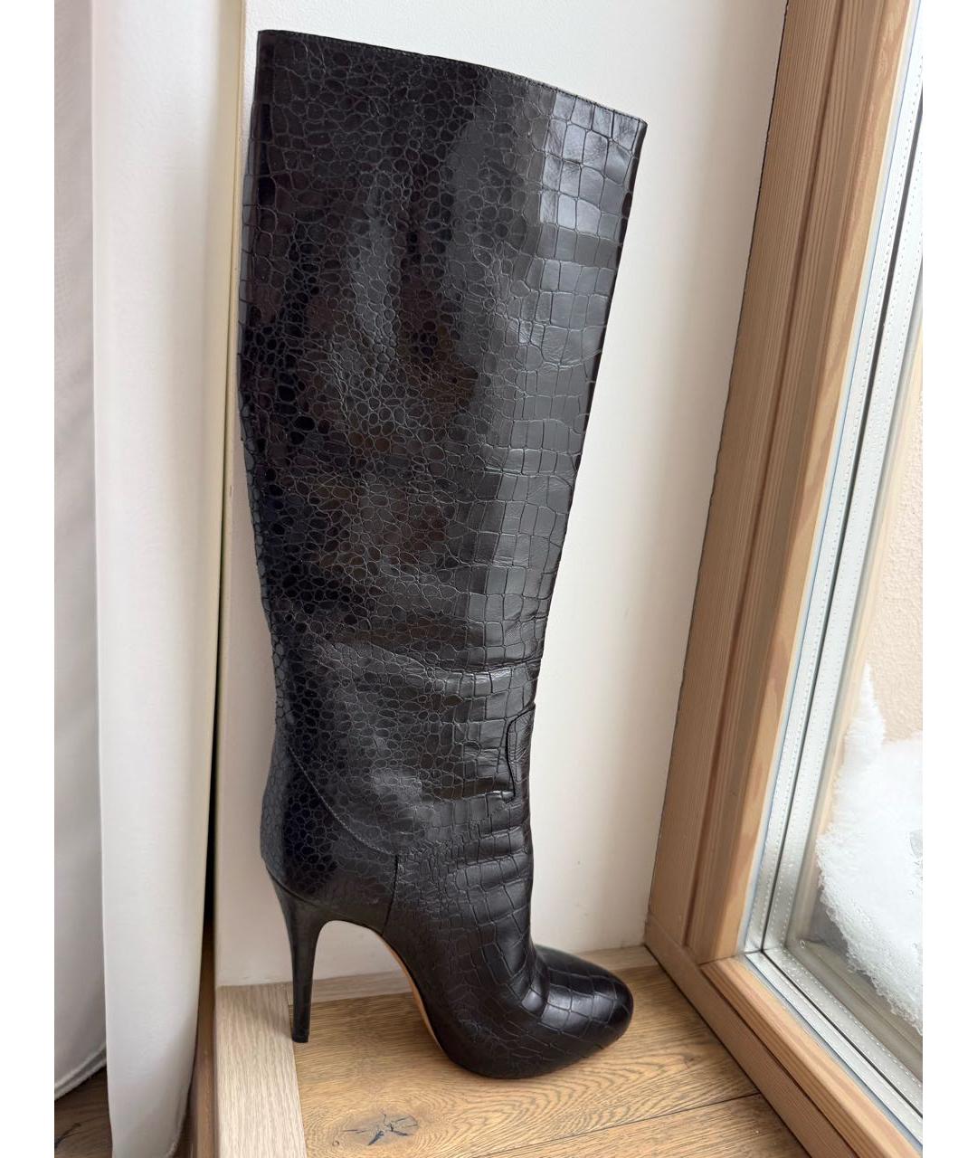 CASADEI Черные кожаные сапоги, фото 7