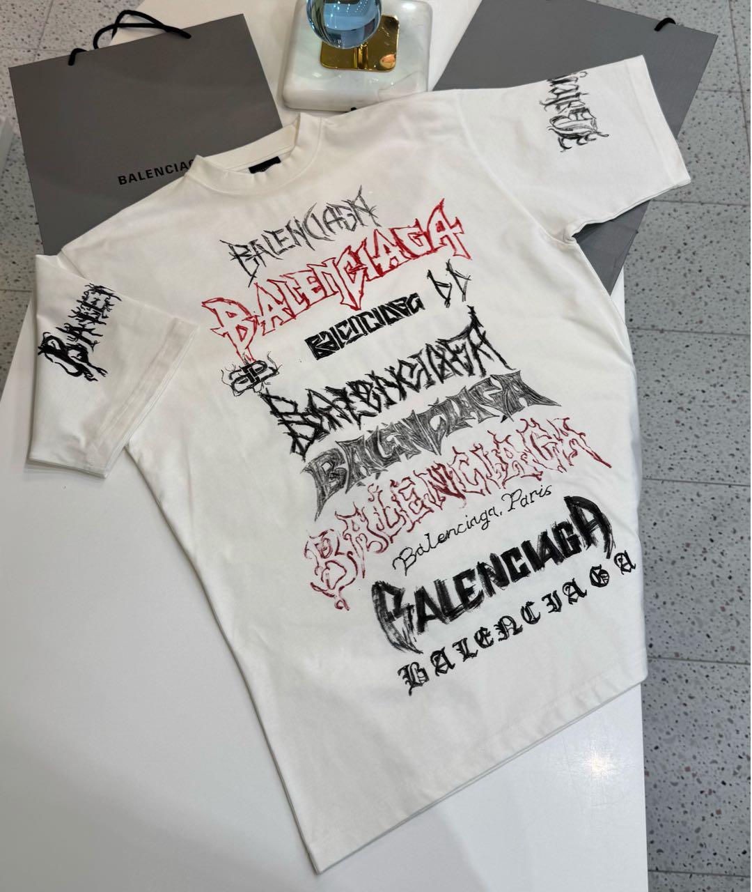 BALENCIAGA Белая футболка, фото 5