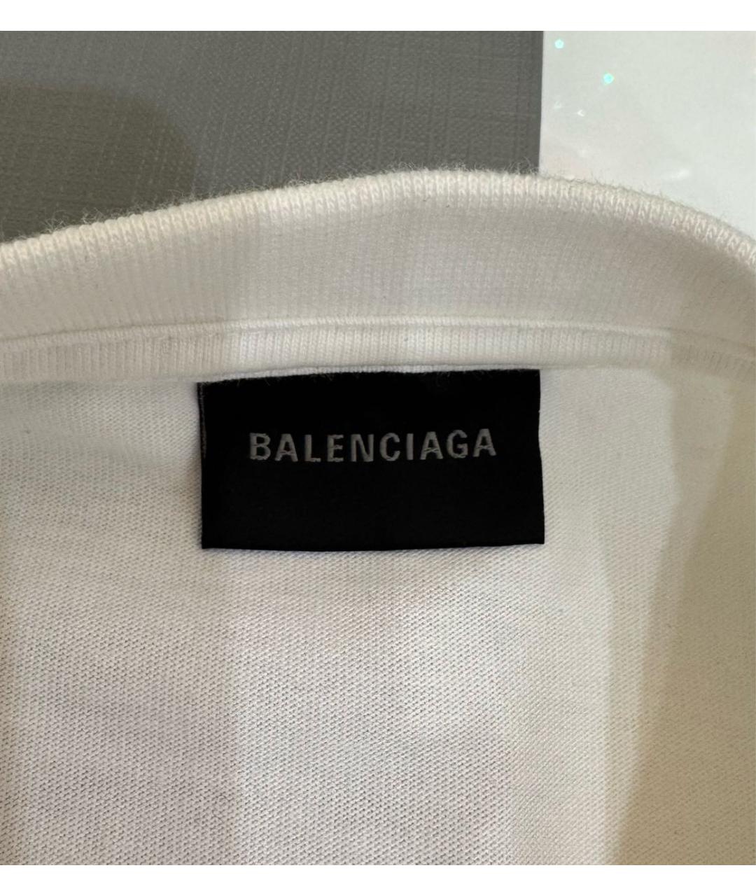 BALENCIAGA Белая футболка, фото 3