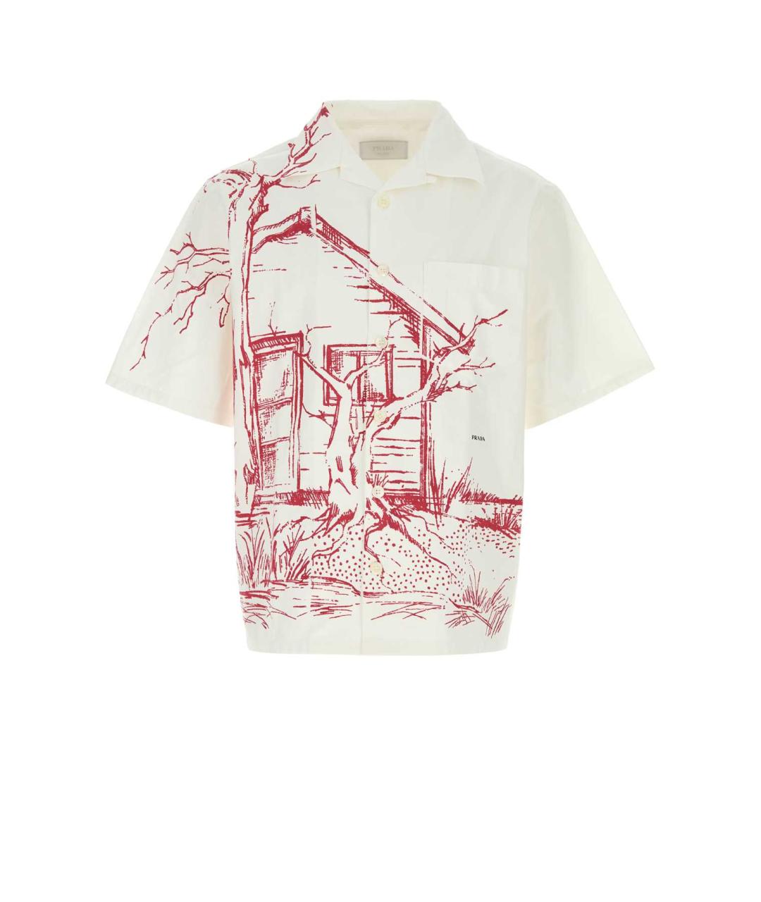PRADA Белая хлопковая кэжуал рубашка, фото 1