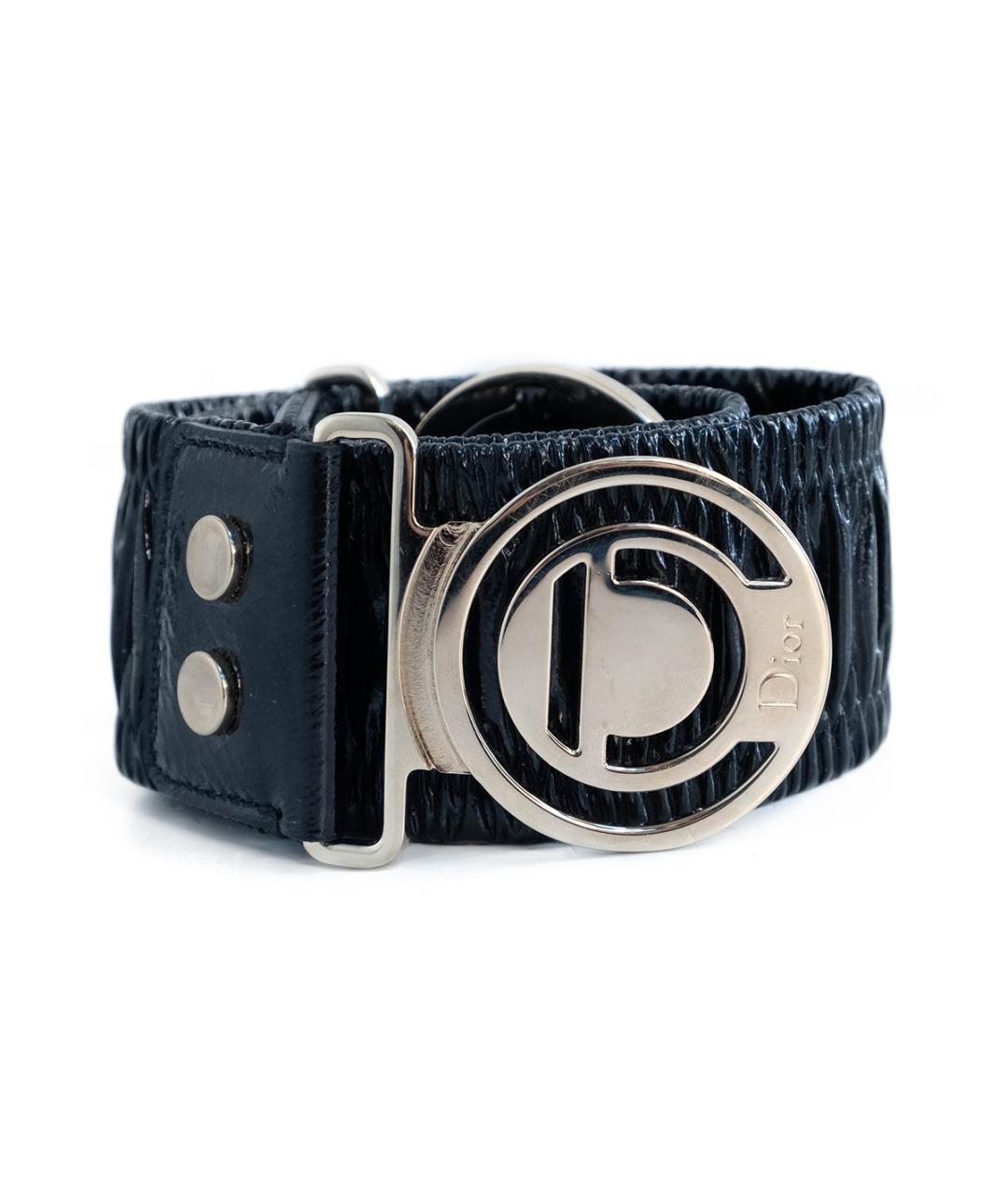 CHRISTIAN DIOR Черный кожаный ремень, фото 1
