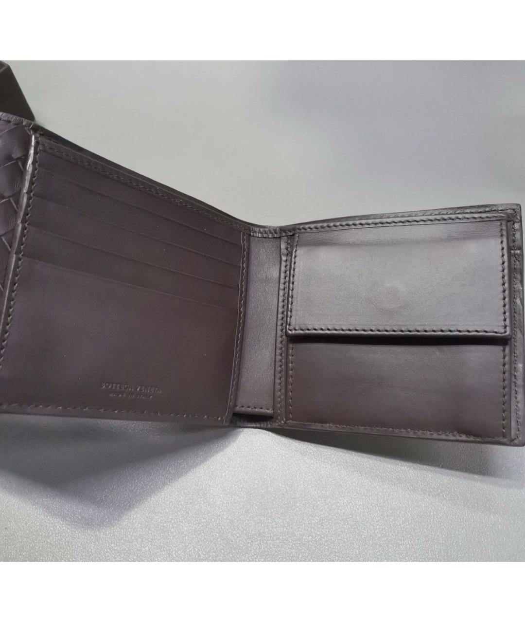 BOTTEGA VENETA Черный кожаный кошелек, фото 3