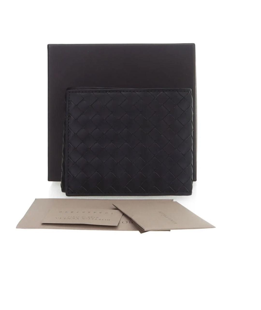 BOTTEGA VENETA Черный кожаный кошелек, фото 5