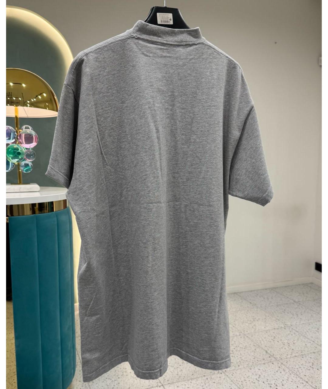 BALENCIAGA Серая футболка, фото 3