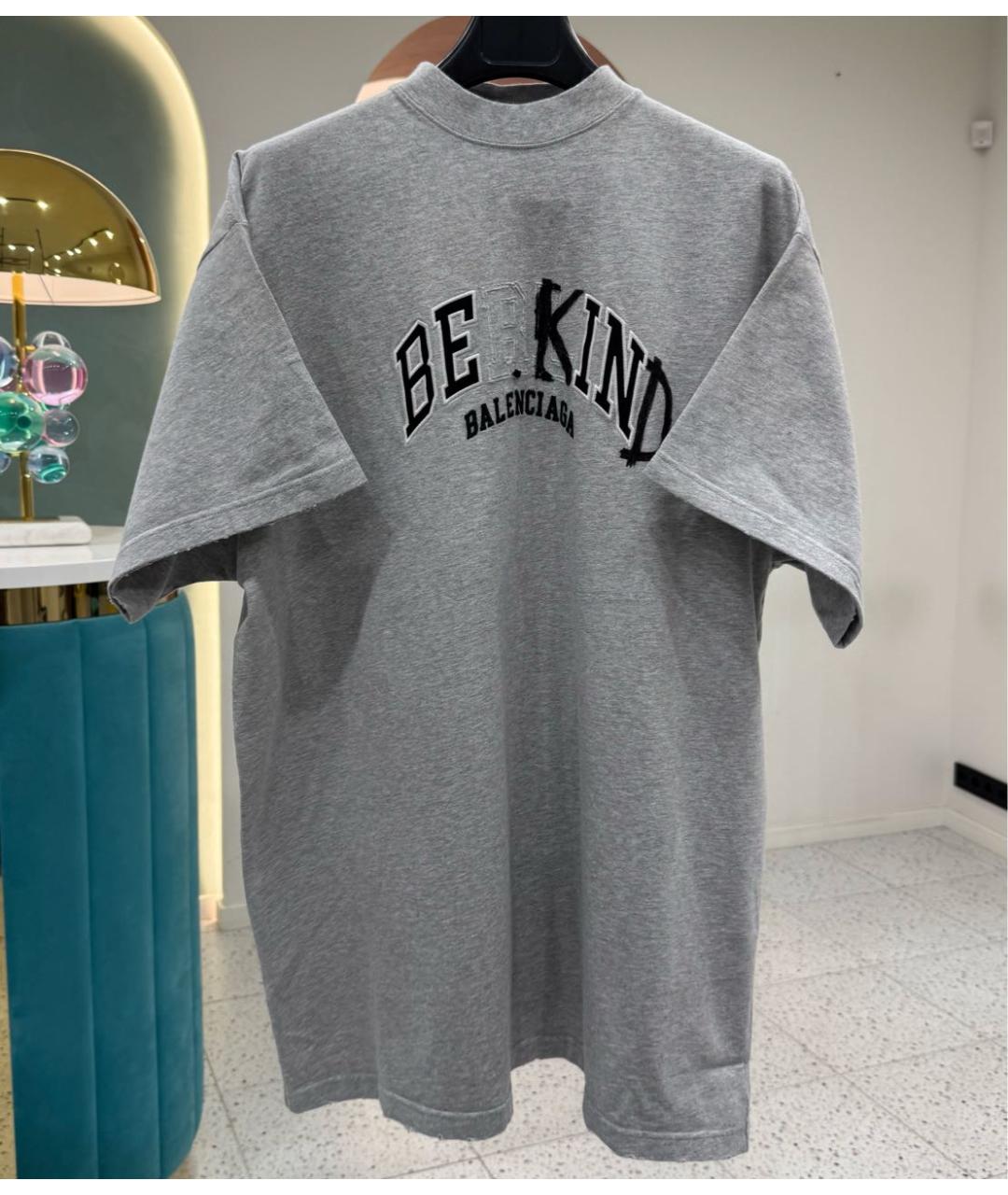 BALENCIAGA Серая футболка, фото 7