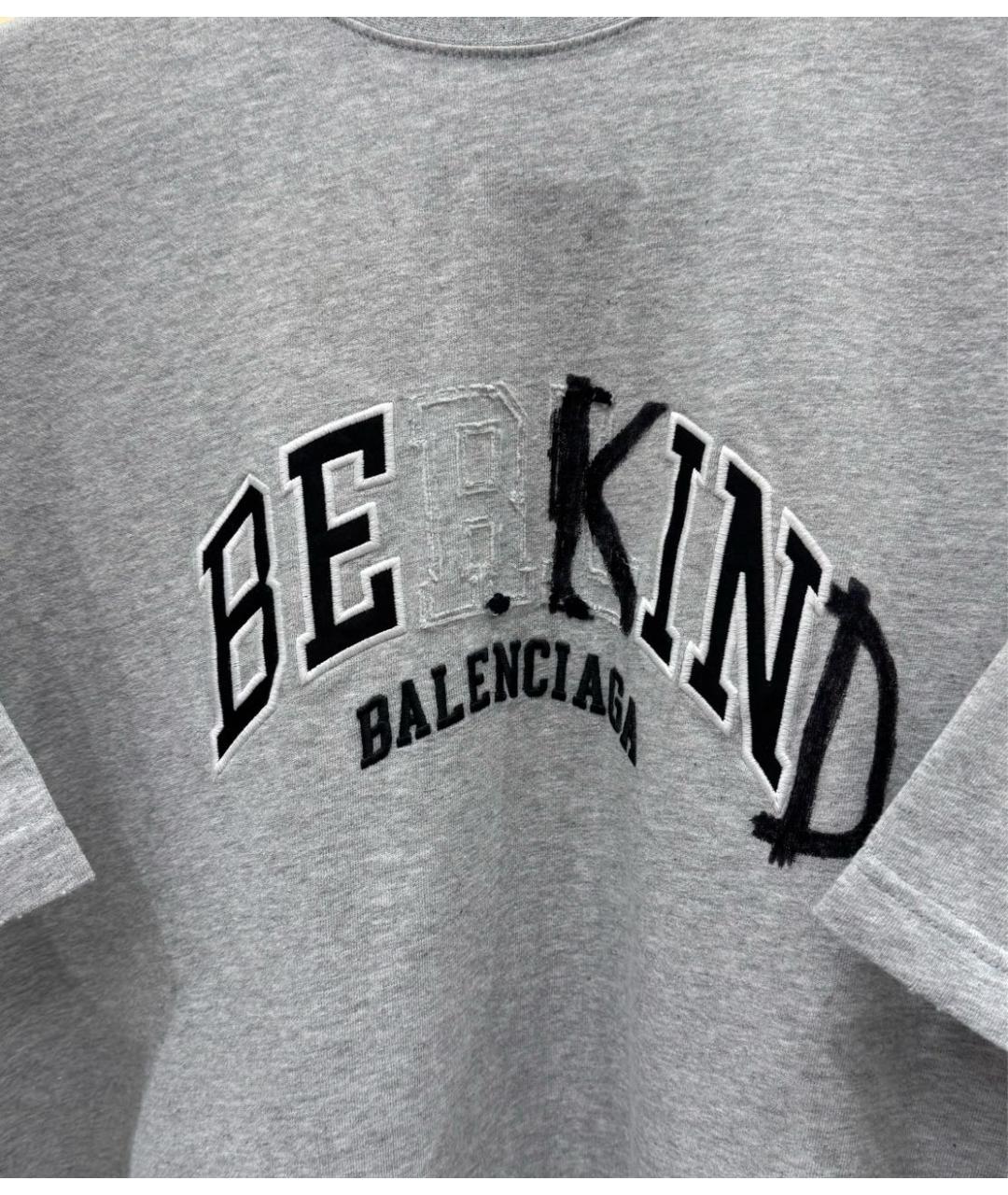 BALENCIAGA Серая футболка, фото 2