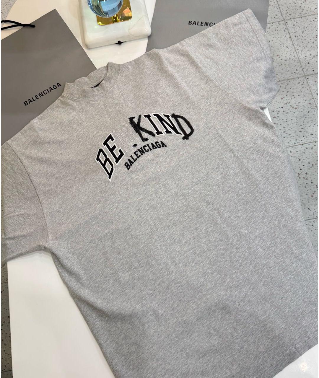 BALENCIAGA Серая футболка, фото 6