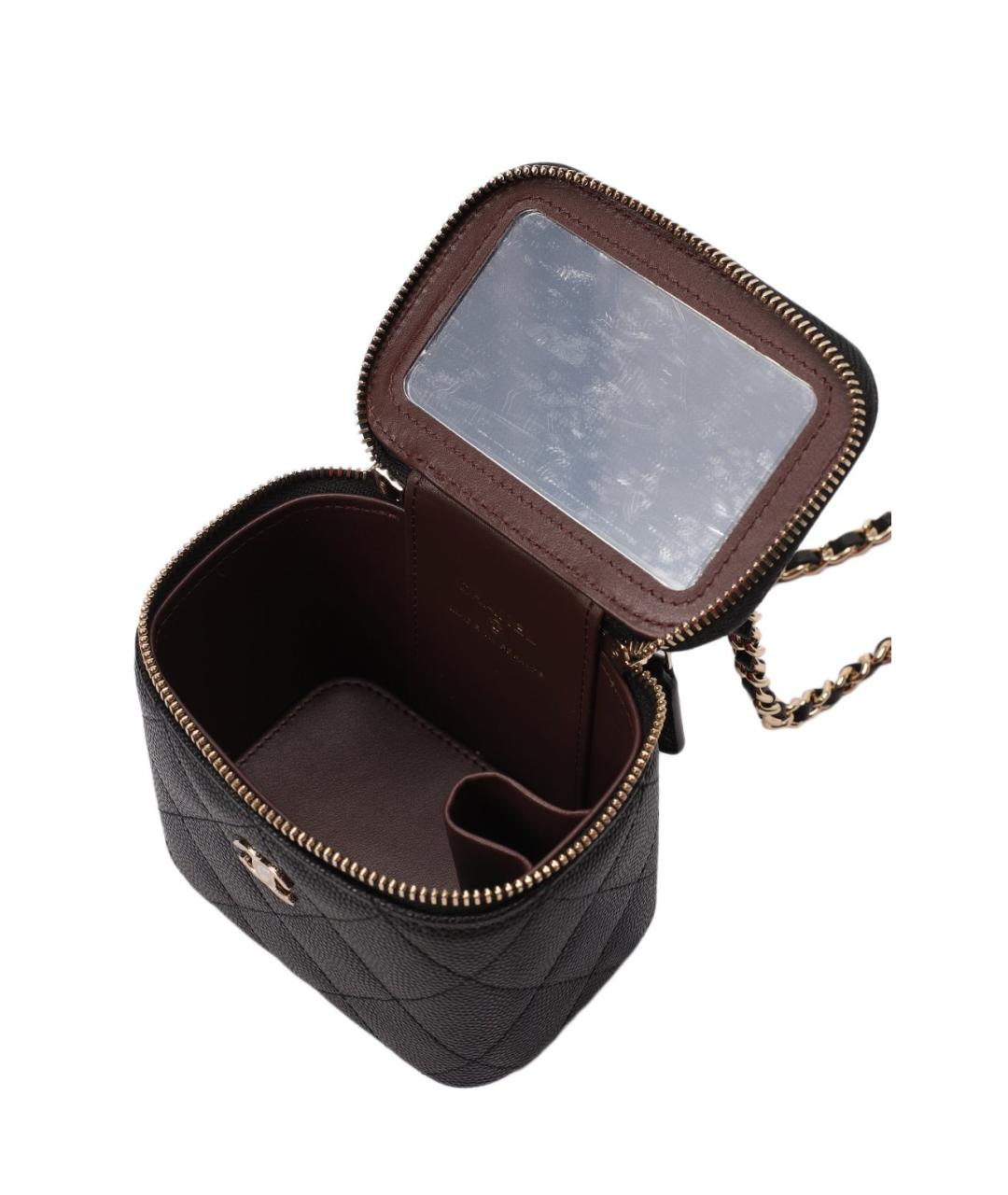 CHANEL Черная кожаная сумка через плечо, фото 6