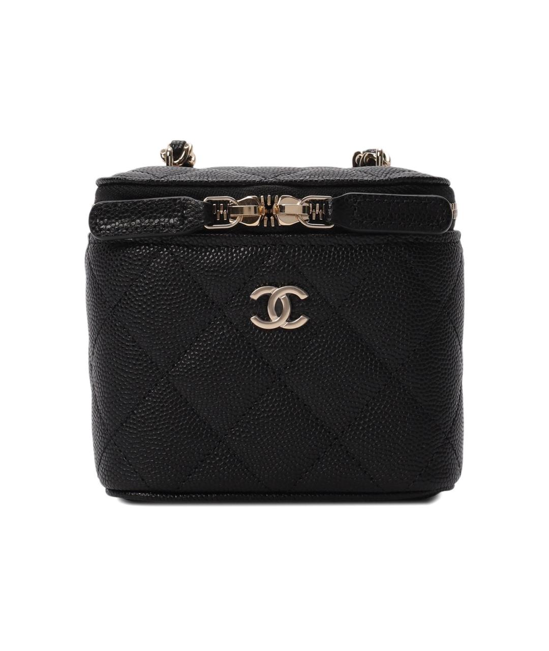 CHANEL Черная кожаная сумка через плечо, фото 8