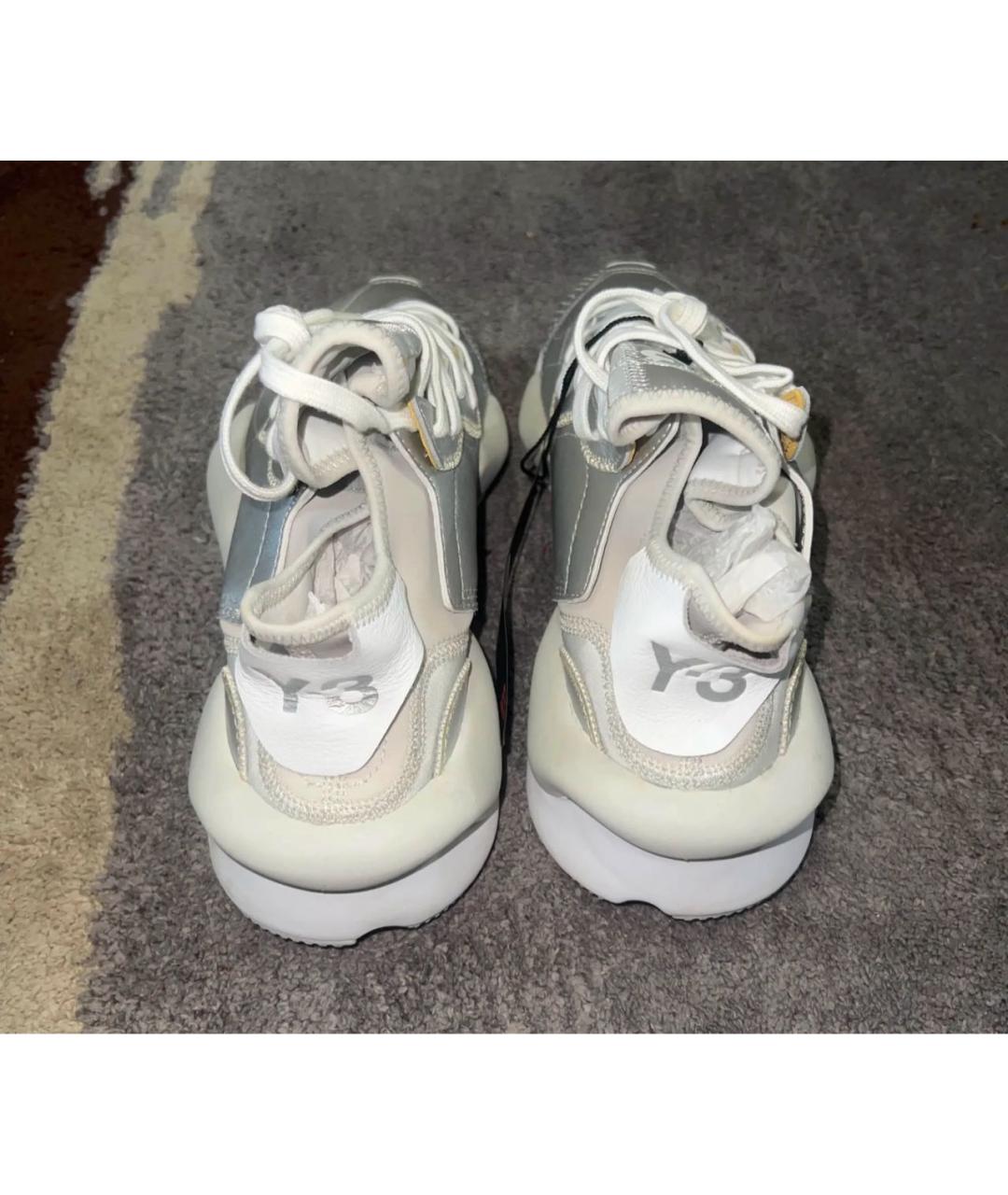 YOHJI YAMAMOTO Серебряные кожаные низкие кроссовки / кеды, фото 4