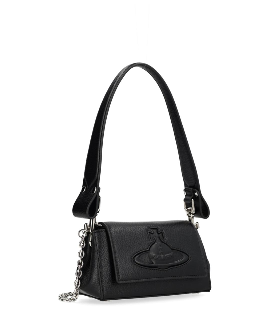 VIVIENNE WESTWOOD Черная сумка через плечо из искусственной кожи, фото 2