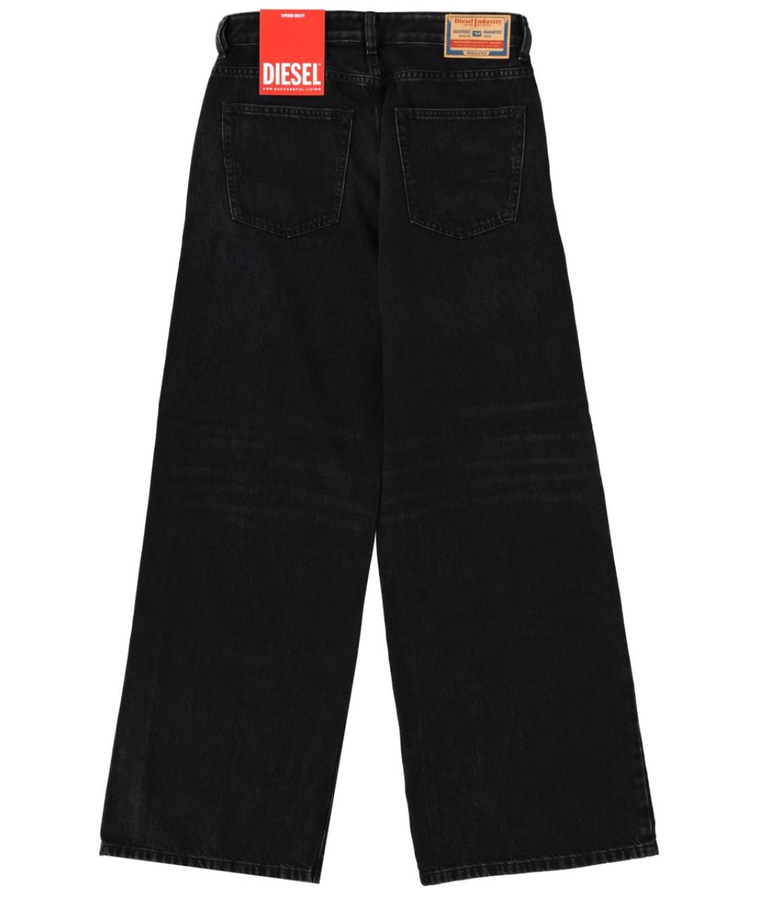 DIESEL Черные хлопковые прямые джинсы, фото 2