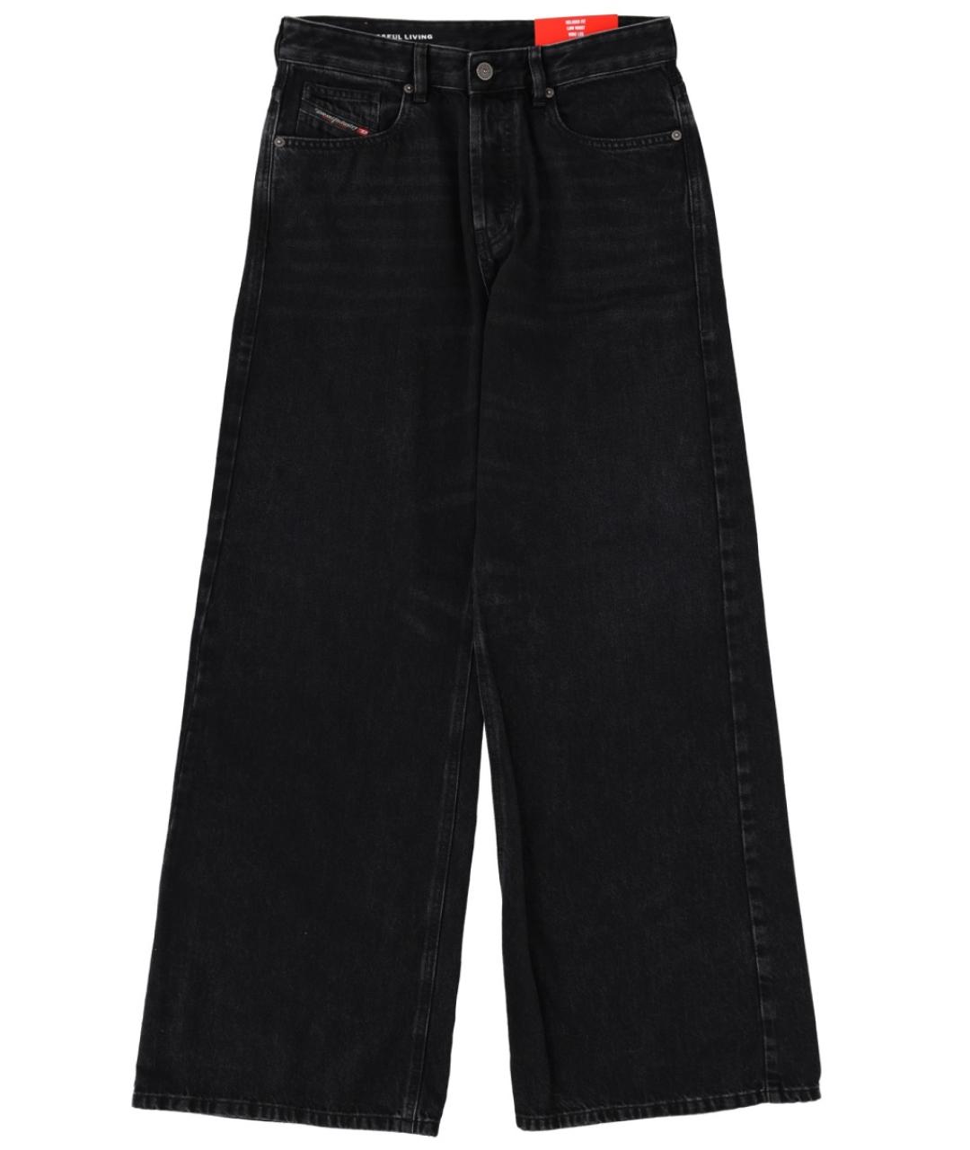 DIESEL Черные хлопковые прямые джинсы, фото 1