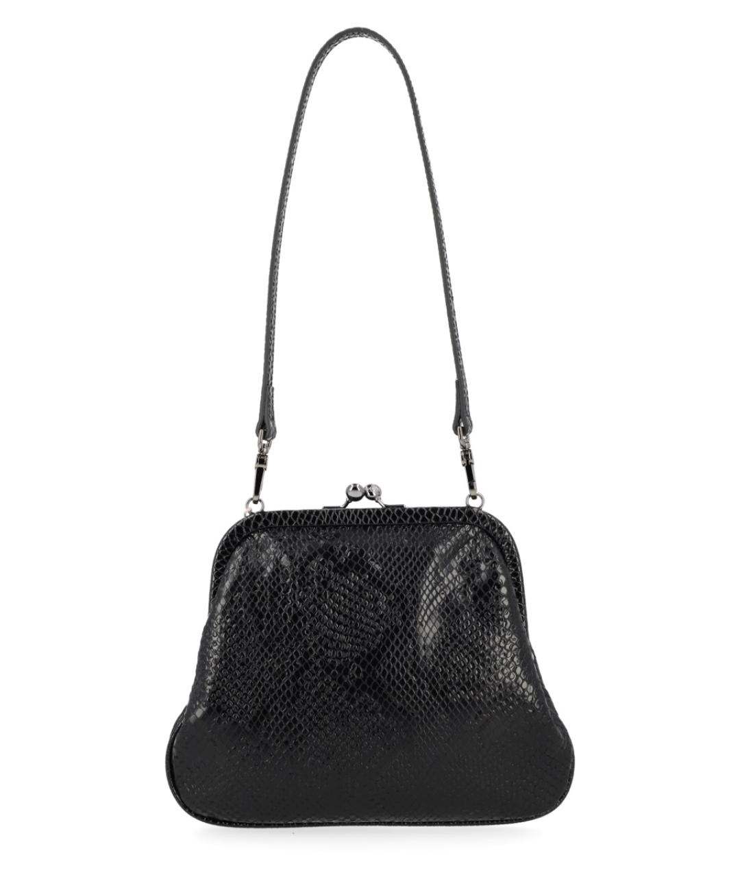 VIVIENNE WESTWOOD Черная кожаная сумка через плечо, фото 2