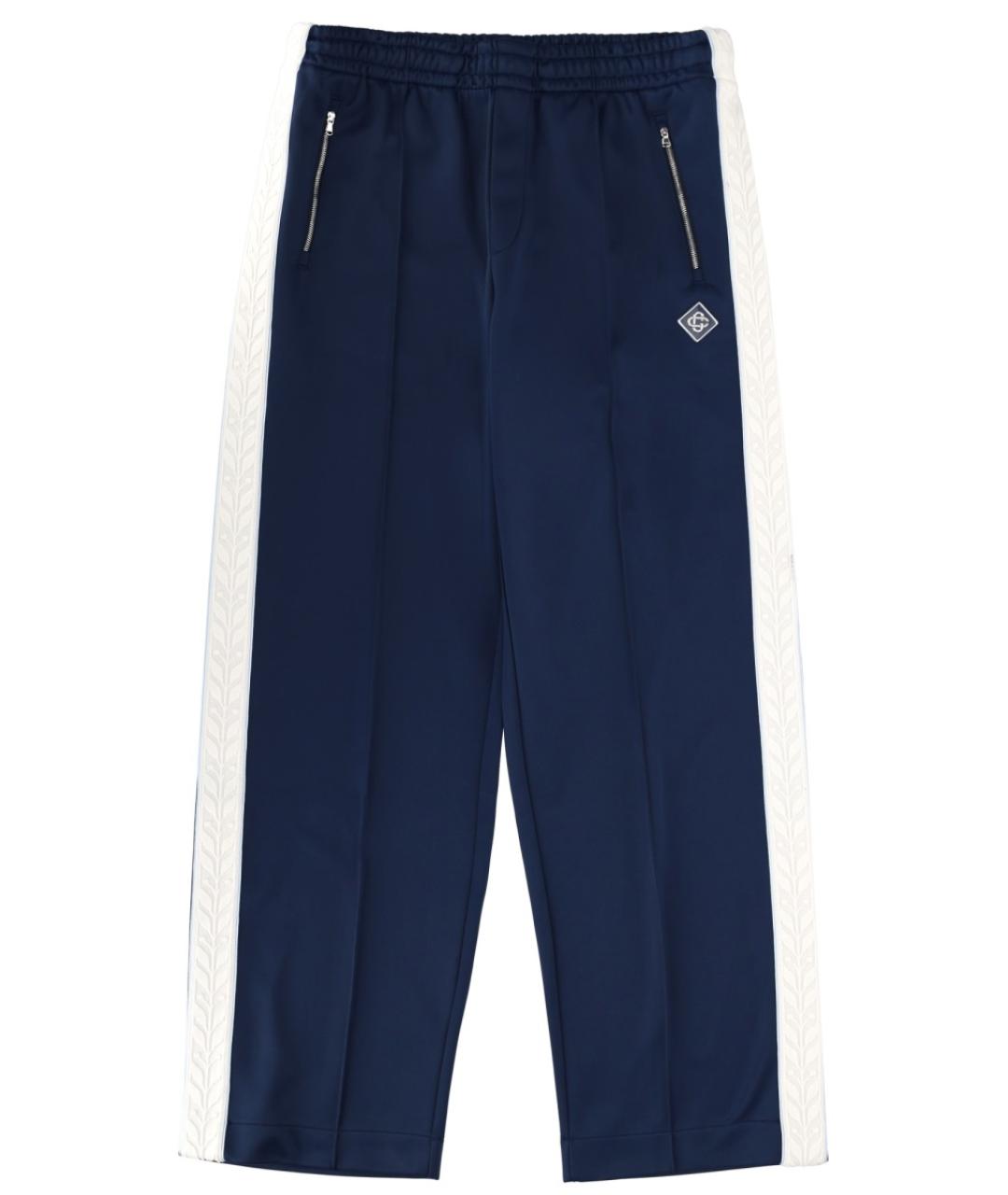 CASABLANCA Синие полиэстеровые повседневные брюки, фото 1