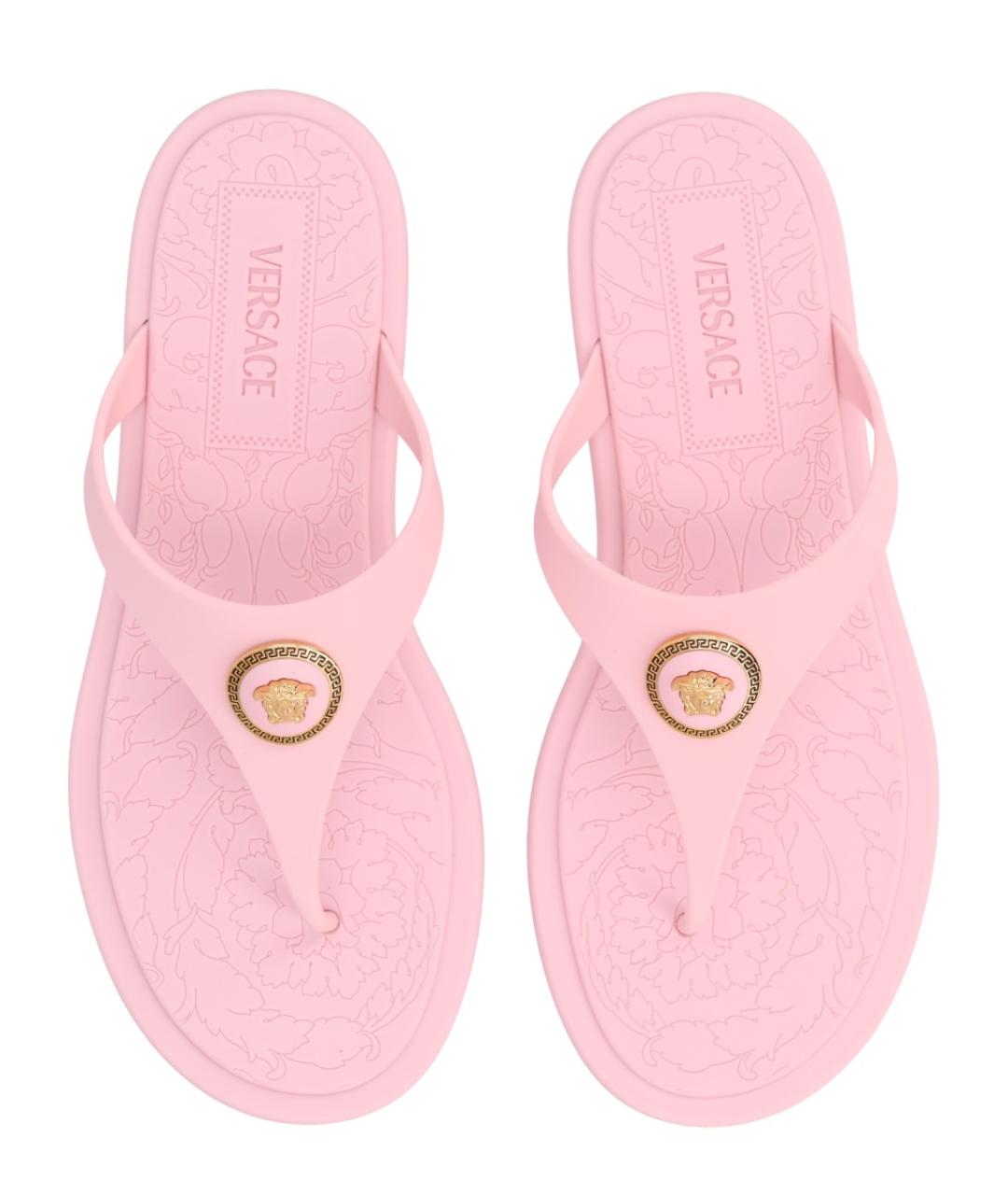 VERSACE Розовые шлепанцы, фото 5
