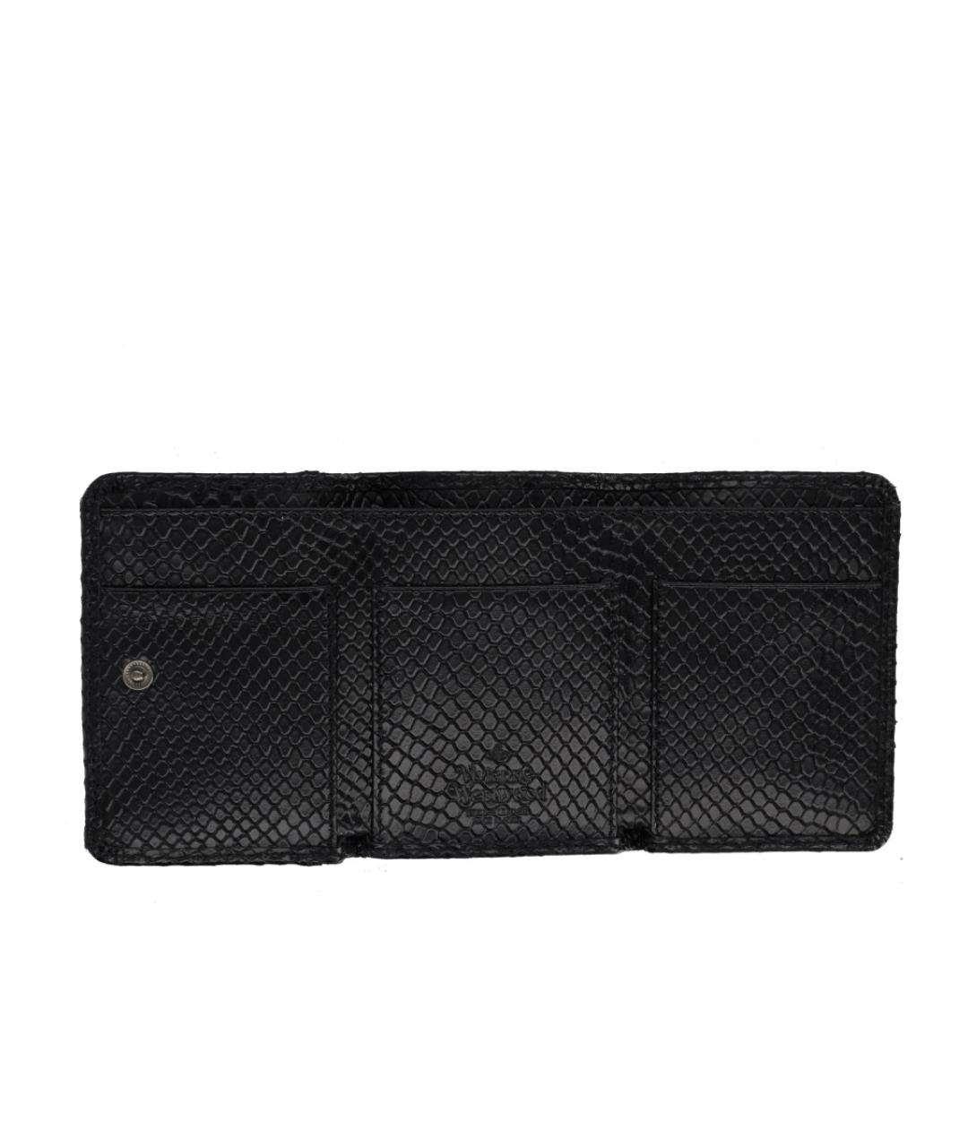 VIVIENNE WESTWOOD Черный кожаный кошелек, фото 3