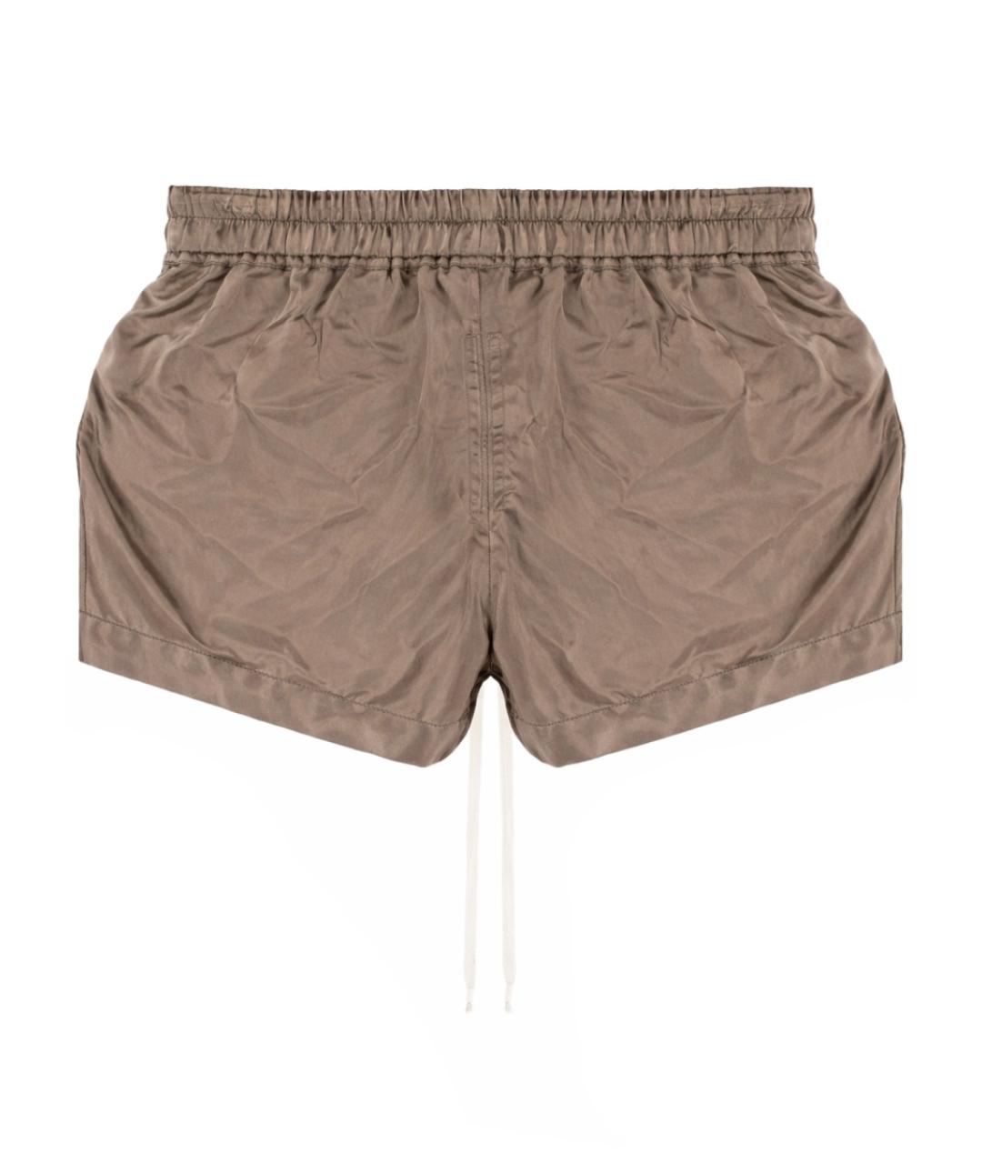 RICK OWENS Коричневые вискозные шорты, фото 2