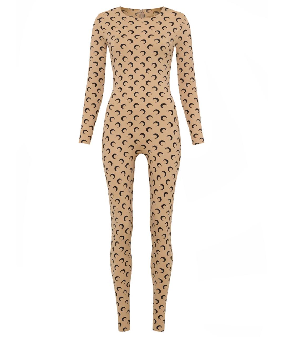 MARINE SERRE Бежевый полиамидовый комбинезон, фото 1