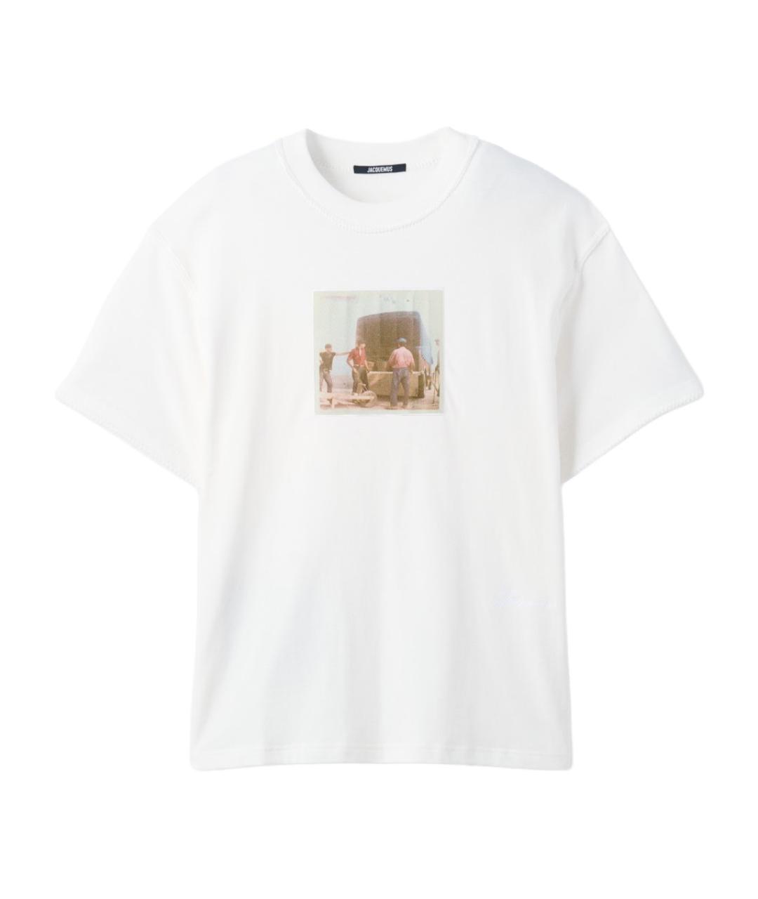 JACQUEMUS Белая хлопковая футболка, фото 1