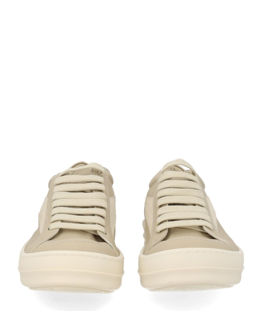 RICK OWENS Розовые кожаные кеды, фото 3