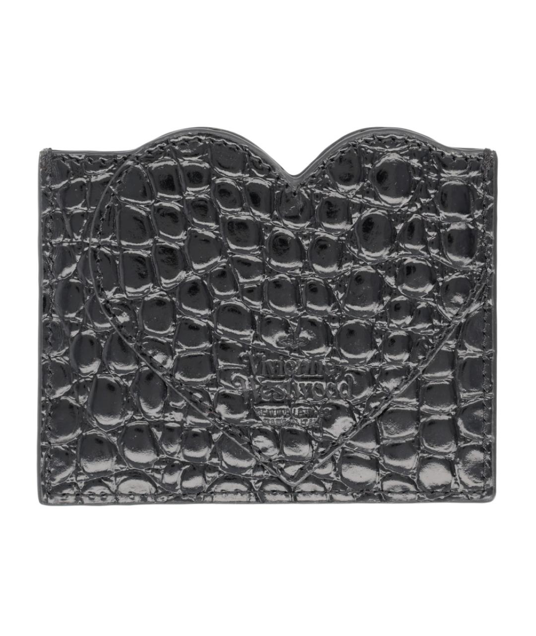 VIVIENNE WESTWOOD Черный кожаный кардхолдер, фото 2