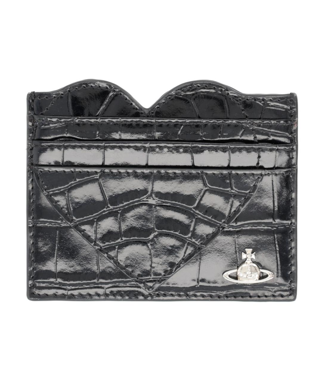 VIVIENNE WESTWOOD Черный кожаный кардхолдер, фото 1