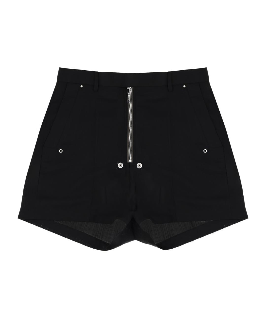 RICK OWENS Черные шерстяные шорты, фото 1