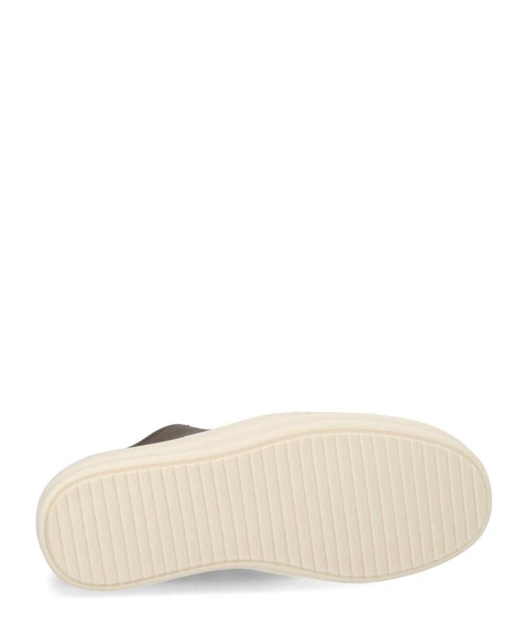 RICK OWENS Серые кожаные кеды, фото 6