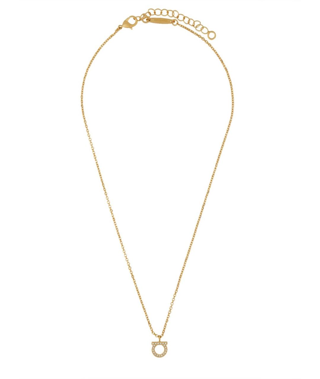 FERRAGAMO Золотая латунная цепочка, фото 1