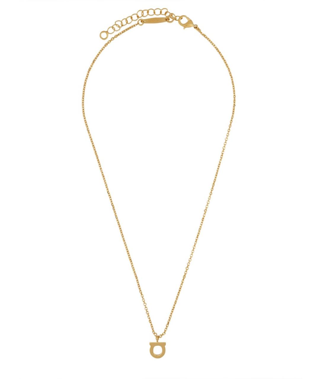 FERRAGAMO Золотая латунная цепочка, фото 2