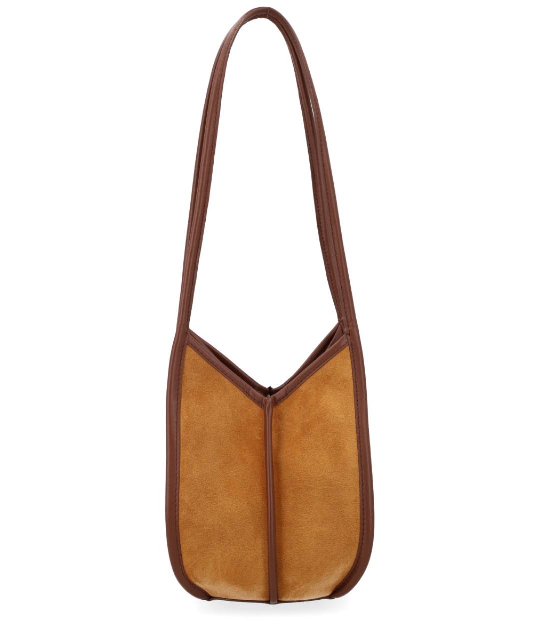 HEREU Бежевая кожаная сумка через плечо, фото 3